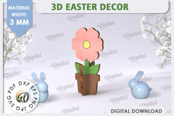3D Flower Laser Cut: Spring Deco for Your Projects