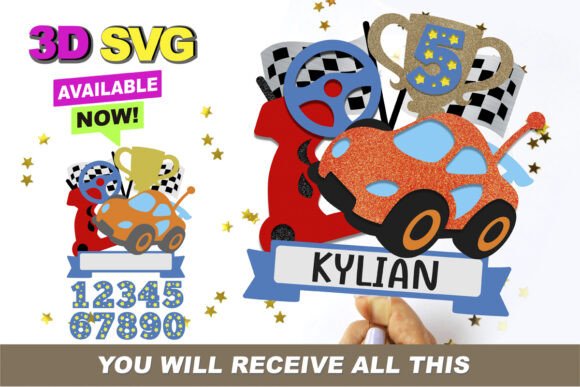 Dynamic 3D SVG Files for RC Car Cake Toppers