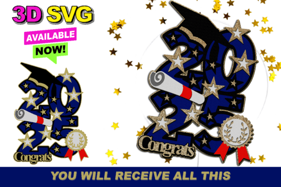 Graduation 2025 Topper 3D SVG: Your Ultimate Design Asset