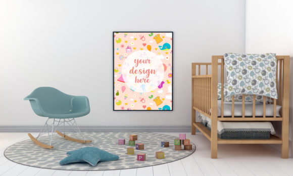 Modern Kids Bedroom 3D Rendering for Designers