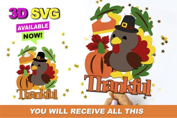 Thanksgiving Topper 3D SVG: Elevate Your Holiday Crafts